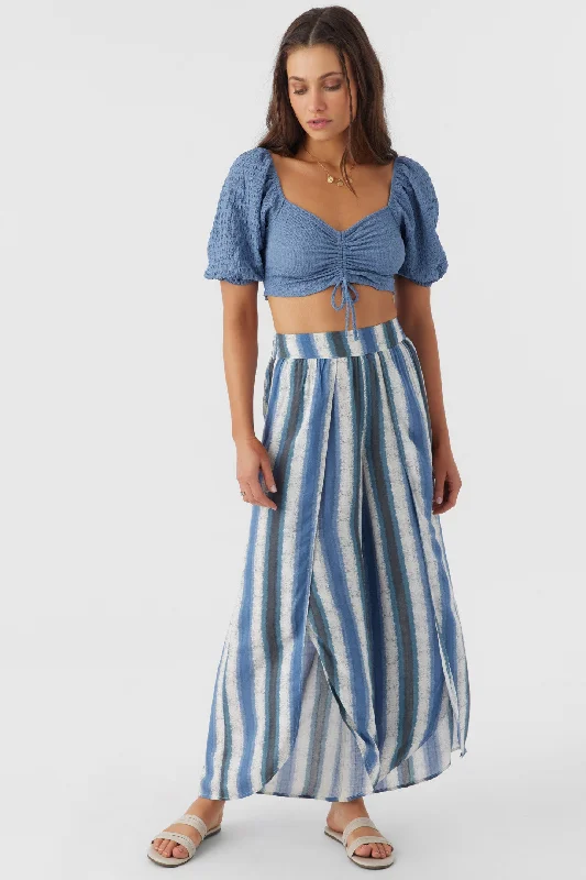 TYMEA FADED STRIPE PANT Fashionable Tapered Leg Pants