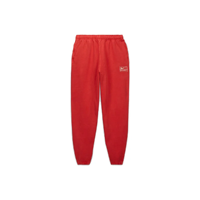 Nike x Stüssy Pigment Dyed Fleece Pants (Habanero) High-Waist Jogger Pants