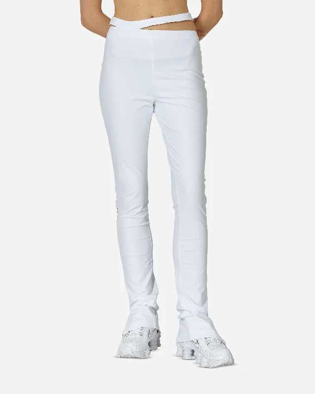 JACQUEMUS Asymmetrical Pants White Chic Slim Fit Pants