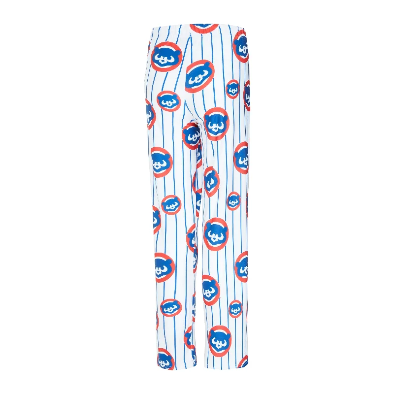 Chicago Cubs Ladies Pinstripe Record Pant Chic Faux Leather Pants