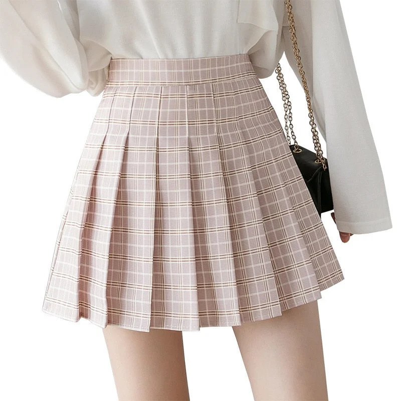 Wjczt High Waist Women's Skirts Y2k Skirt Summer Sweet Mini Skirt Korean Plaid Skirt Short Pant Pleated Skirt School Dance Skirt Trendy High-Waist Trousers Wjczt High Waist Women's Skirts Y2k Skirt Summer Sweet Mini Skirt Korean Plaid Skirt Short Pant Pleated Skirt School Dance Skirt Trendy High-Waist Trousers