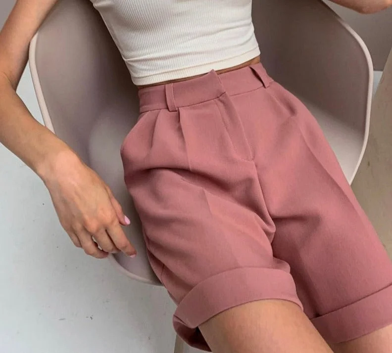 Wjczt High Waist Shorts Women New Summer Casual Elegant Soft Pants with Sashes Loose Shorts with Pockets for Ladies Comfortable Jogging Pants Wjczt High Waist Shorts Women New Summer Casual Elegant Soft Pants with Sashes Loose Shorts with Pockets for Ladies Comfortable Jogging Pants