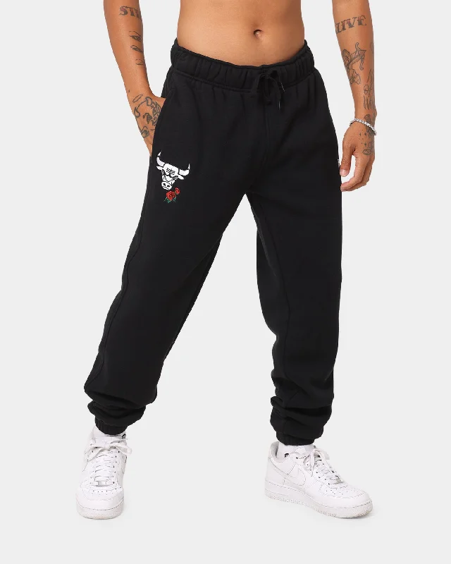 New Era Chicago Bulls Rose Track Pants Black Fashionable Work Pants