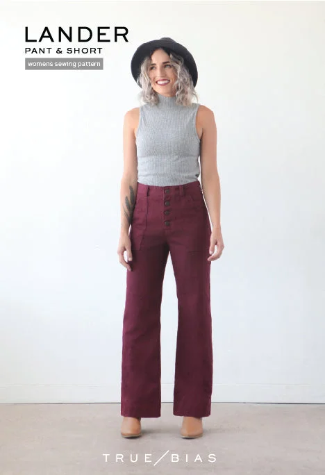 Lander Short / Pant - Sewing Pattern | True Bias Casual Plaid Pants