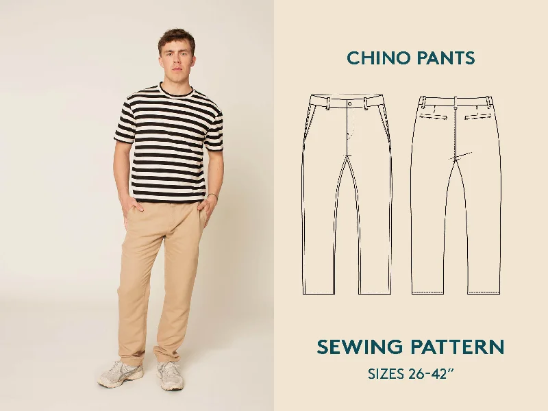Chino Pants - Sewing Pattern | Wardrobe By Me Comfortable Fleece Pants