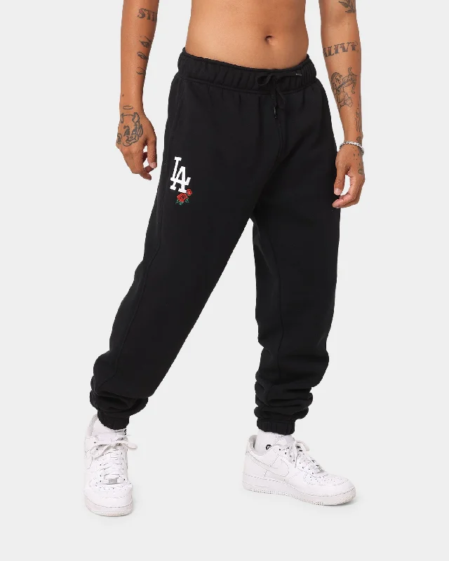New Era Los Angeles Dodgers Rose Track Pants Black Soft Wool Pants