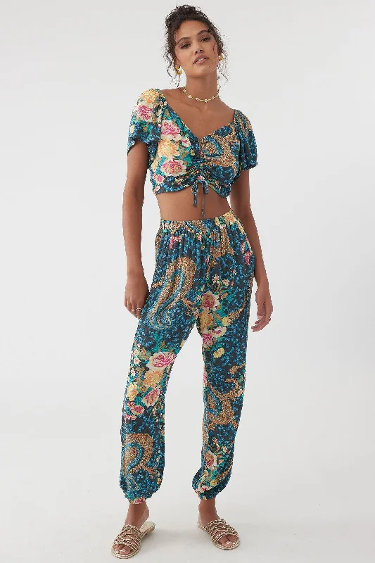 ELSIE PAISLEY PANT Cozy Knit Pants