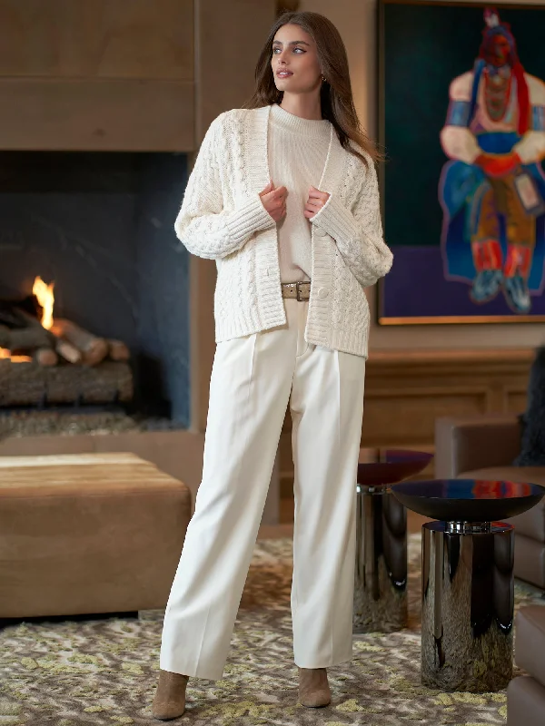 Delenn Stretch Wool Pant Sleek Black Pants