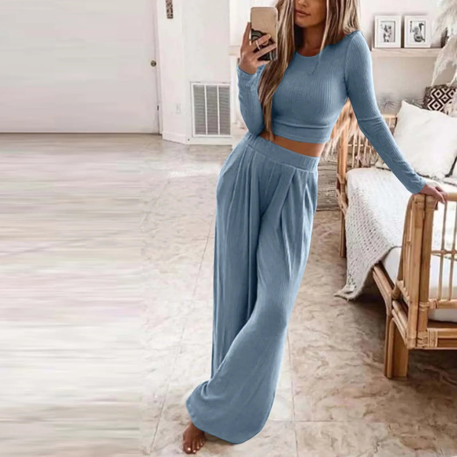 Wjczt Autumn Winter Sleepwear Pajamas for Women Long Sleeve Top + Long Pants Casual Tracksuit Pijama Women's Home Clothes Pajama Sets Casual Lounge Pants Wjczt Autumn Winter Sleepwear Pajamas for Women Long Sleeve Top + Long Pants Casual Tracksuit Pijama Women's Home Clothes Pajama Sets Casual Lounge Pants