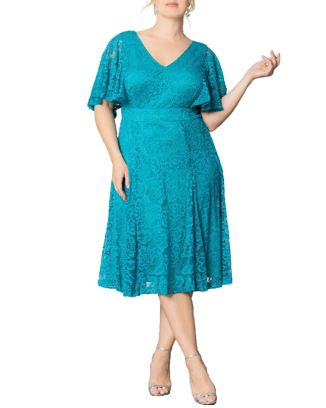 Camille Lace Cocktail Dress | TEAL TOPAZ