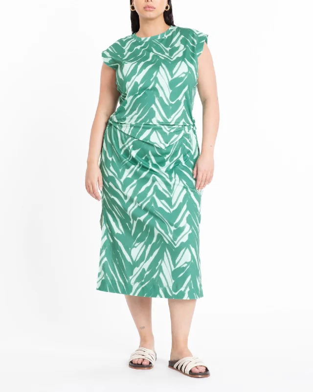 Aurora Dress | Pistachio/Riviera