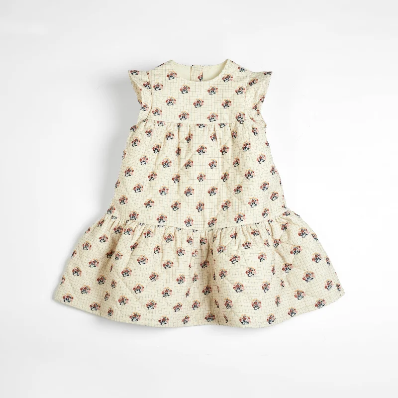 C’era Una Volta Cream Check Ambra Dress