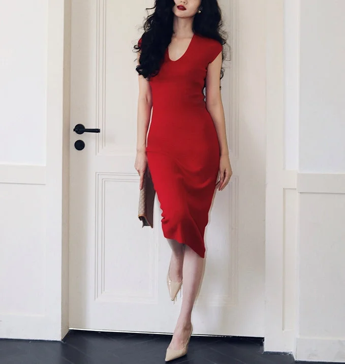 Flynn dress (ready stock in red/ 4 colours)