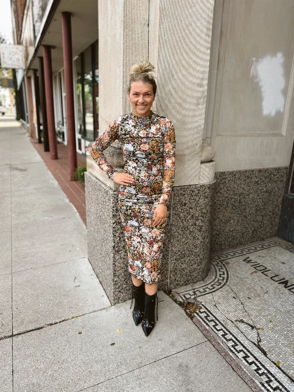 Long Sleeve Floral Bloom Dress