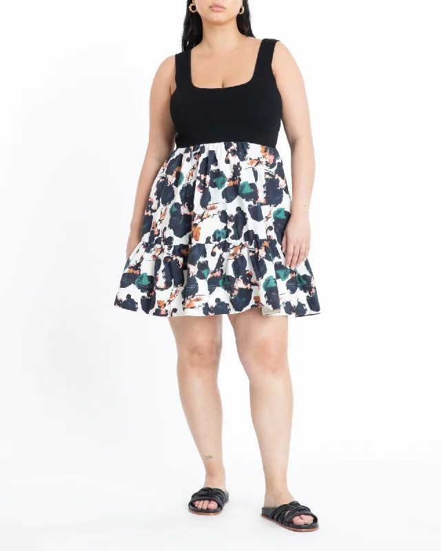 Zaye Dress | Black/Chalk Multi