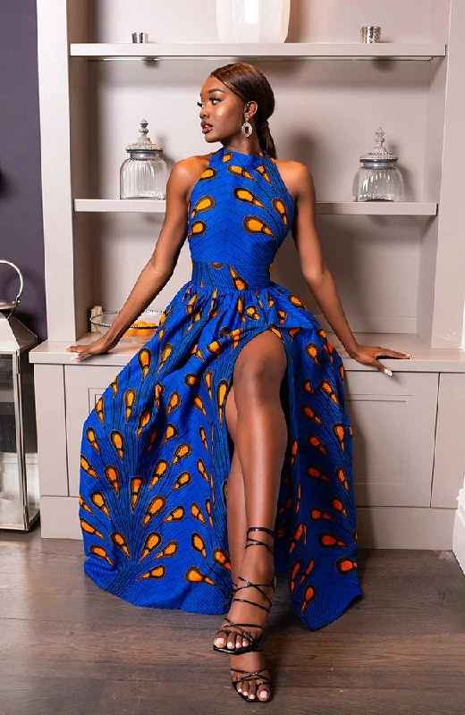 African Maxi Dresses for Women - Sleeveless Turtleneck Dress - ELLA Comfortable T-Shirt Maxi Dress African Maxi Dresses for Women - Sleeveless Turtleneck Dress - ELLA Comfortable T-Shirt Maxi Dress