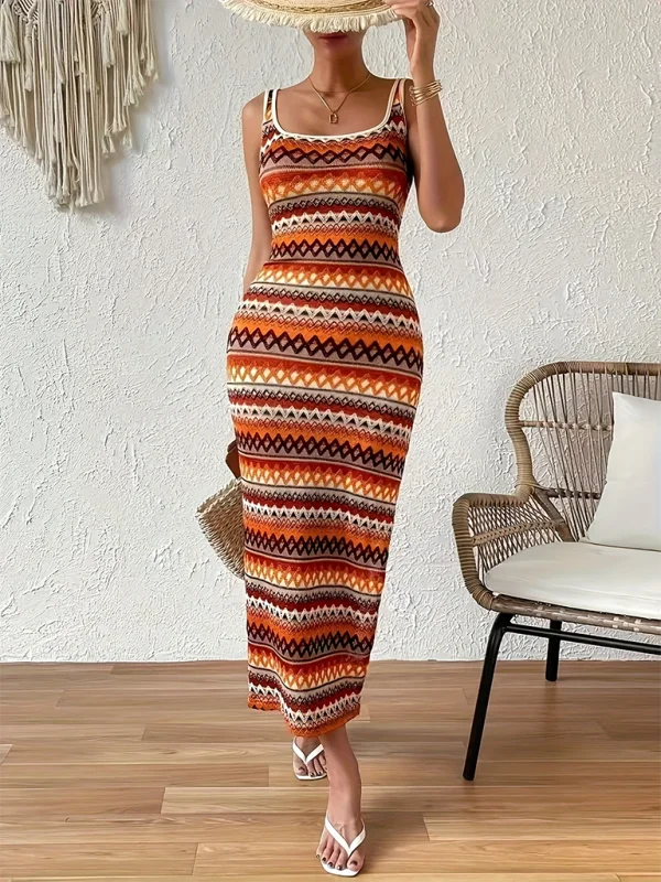 Blue Zone Planet | Julia's Striped Sleeveless Square Neck Maxi Dress Stylish Longline Maxi Dress Blue Zone Planet | Julia's Striped Sleeveless Square Neck Maxi Dress Stylish Longline Maxi Dress