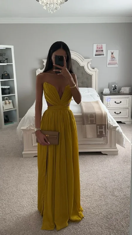 ELLA SILK CHIFFON MAXI DRESS Comfortable Flowy Maxi Dress