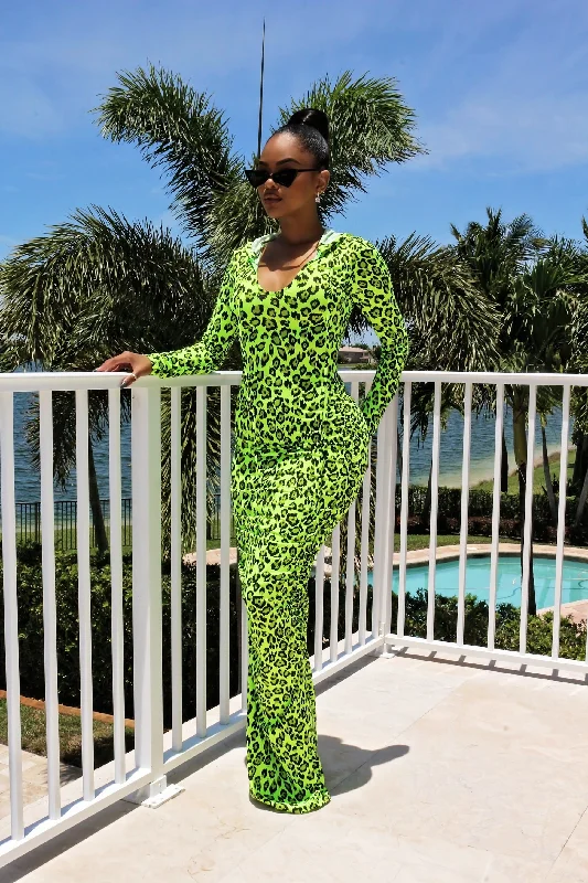 Lime Hoodie Maxi dress Stylish Boho Chic Maxi Dress