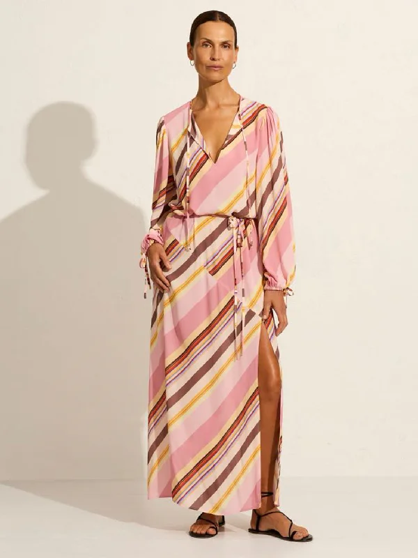 Loretta Maxi Dress - Pink Trendy Floral Print Maxi Dress