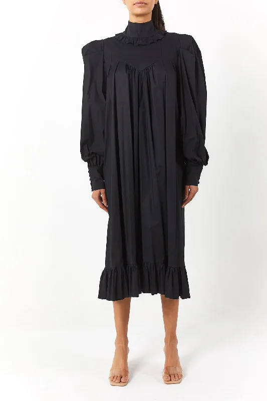 Lulu Maxi Dress | Black Fashionable Chiffon Maxi Dress