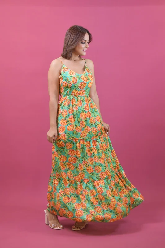 PineApple Maxi Dress Classic Black Maxi Dress