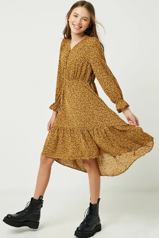 Printed Button Down Maxi Dress Cozy Maxi Dress with Slit