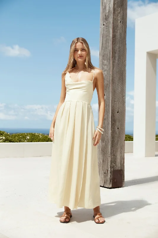 Remember Me Maxi Dress Yellow Comfortable T-Shirt Maxi Dress