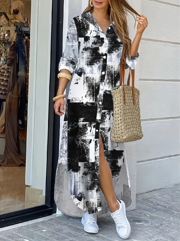 Women's Dresses Button Shirt Dress Solid Color V Neck Dress Irregular Hem Maxi Dress Cozy Knitted Maxi Dress Women's Dresses Button Shirt Dress Solid Color V Neck Dress Irregular Hem Maxi Dress Cozy Knitted Maxi Dress