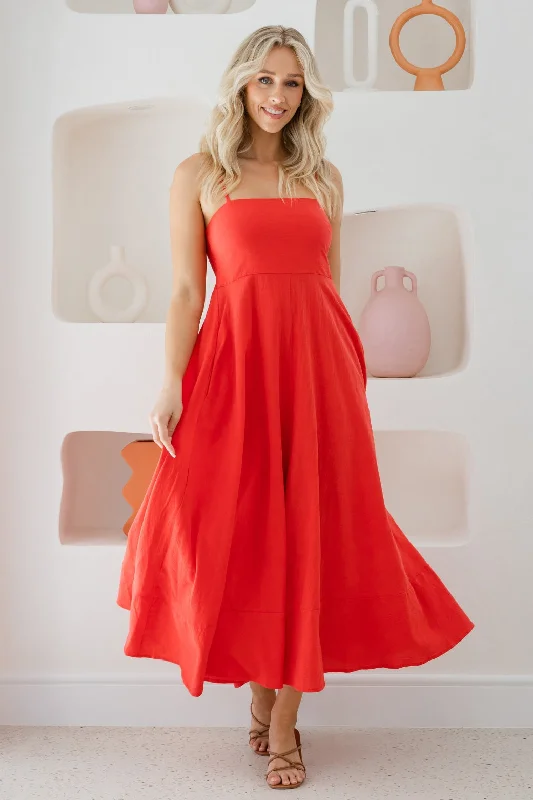 Xanthe Maxi Dress Red Hot Chic Summer Maxi Dress