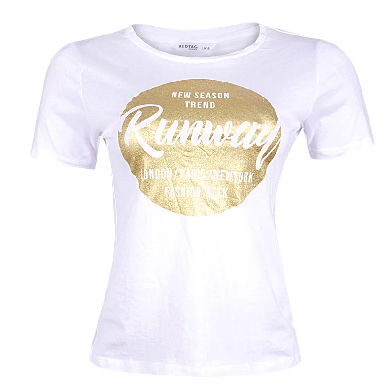 Casual T-Shirts Solid Print Embellished
