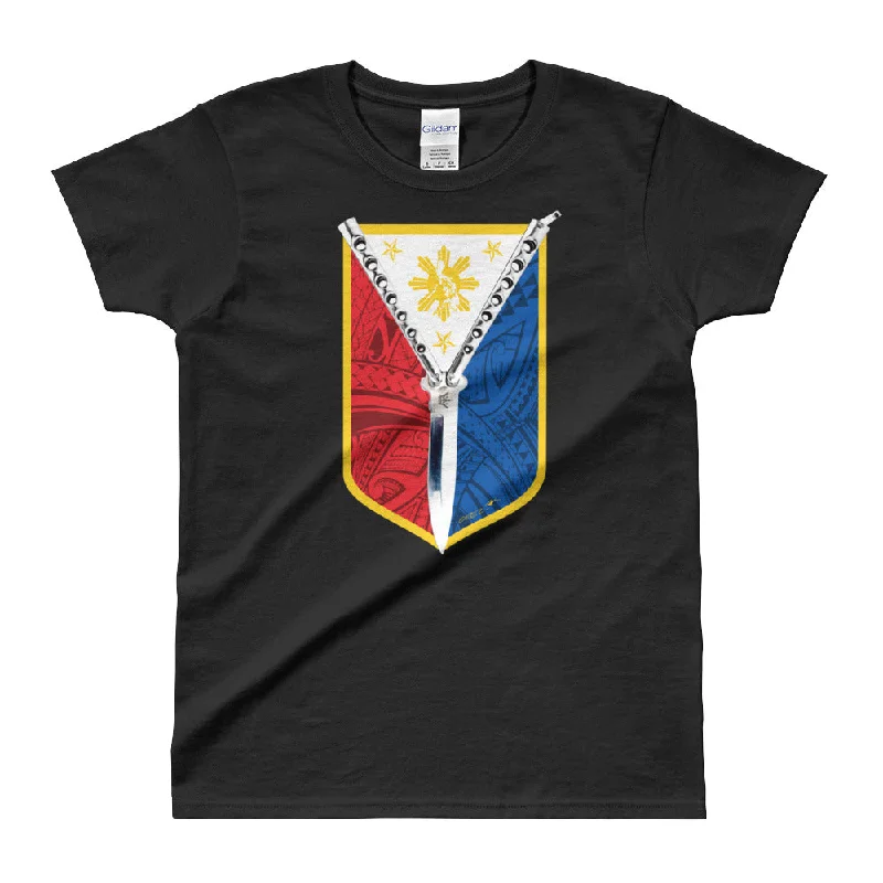 Balisong Shield Ladies' T-shirt Ribbed T-Shirt High Neck Heavyweight
