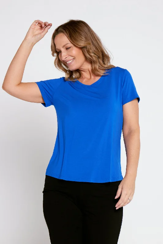 Bamboo Tee - Royal Blue Fleece Nylon Spandex