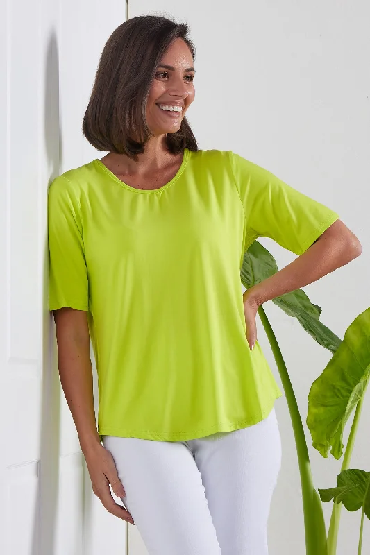 Belinda Modal Tee - Neon Citrus Casual Formal Business