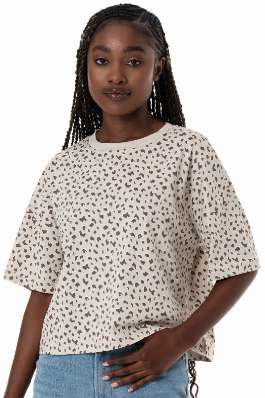 Boxy T-Shirt _ 154366 _ Stone Sequined Glittery Shiny