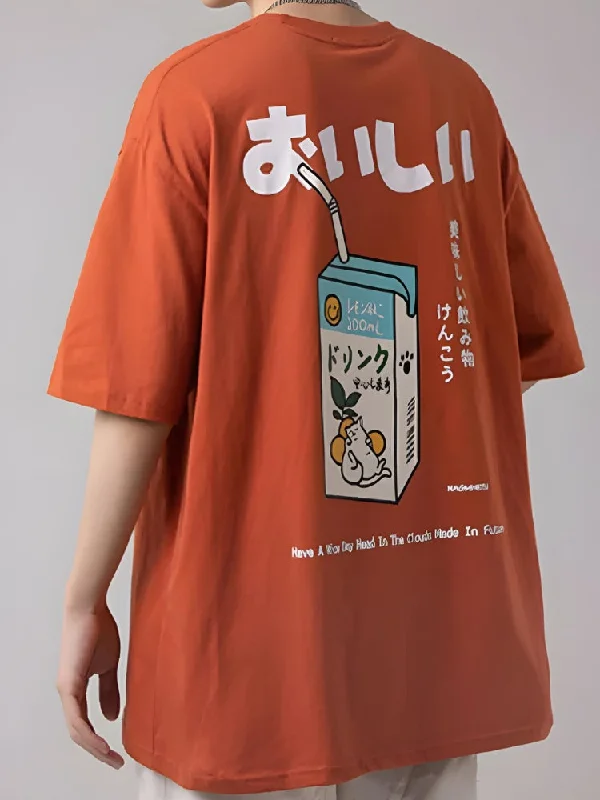 Cat Lemon Juice Tee Elegant Classic Vintage