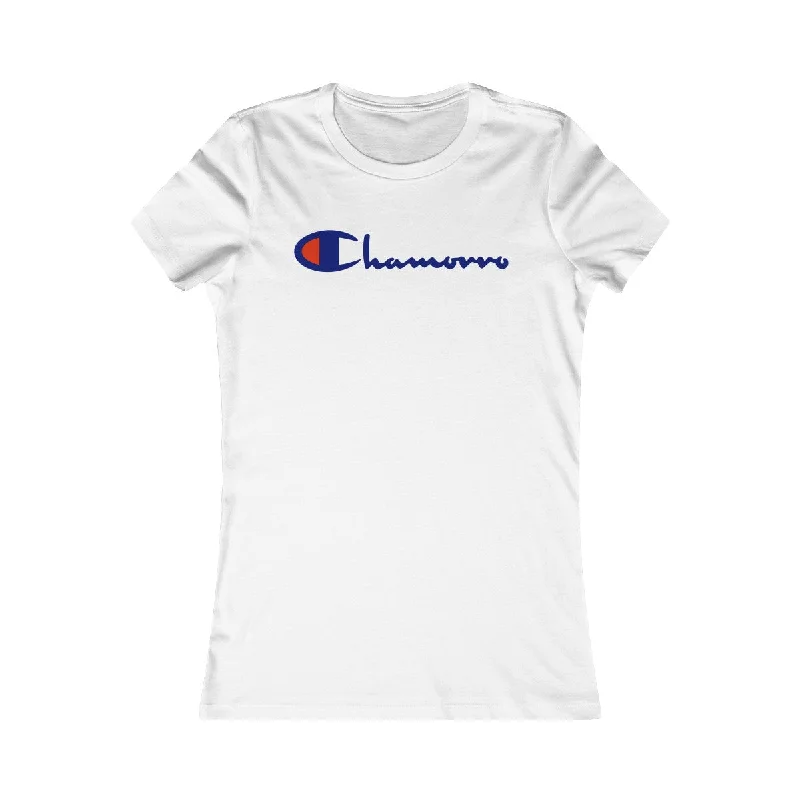 Chamorro Champ Womens Tee Silk Blend Satin Velvet