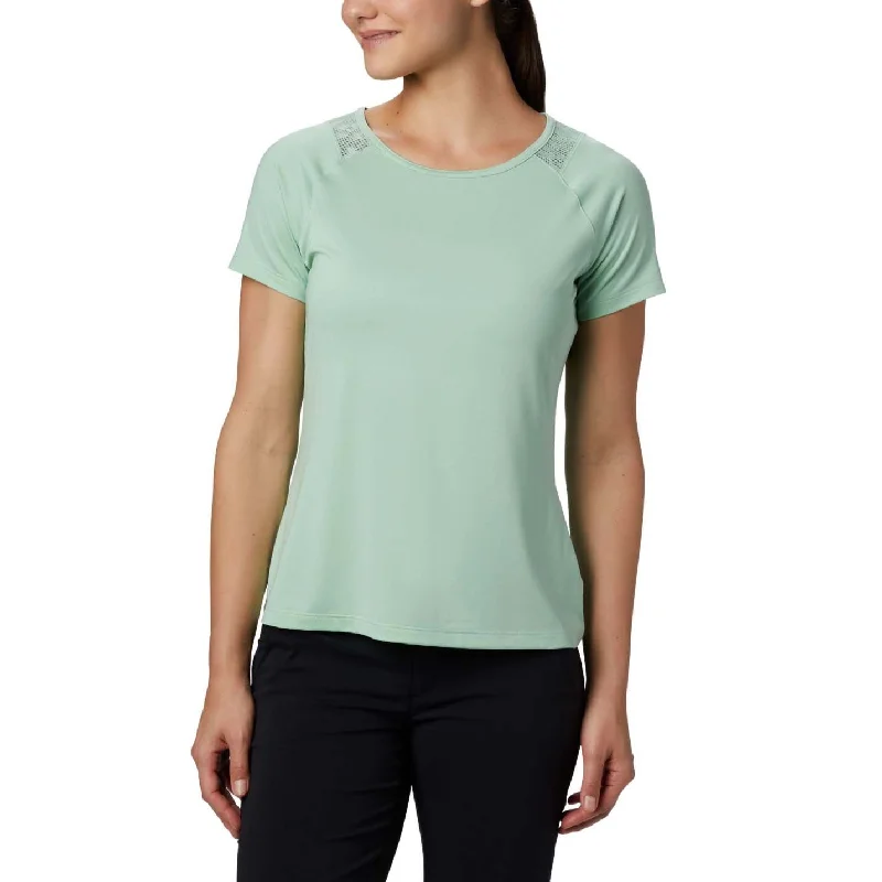 Columbia Womens Peak to Point II Short Sleeve Tee Houndstooth Herringbone Solid