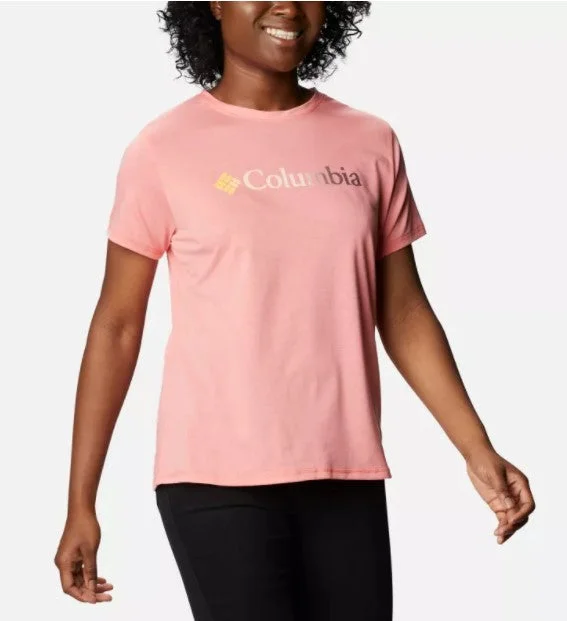Columbia Womens Sun Trek SS Graphic Tee Nylon Fabric Polyester Fabric Spandex Fabric