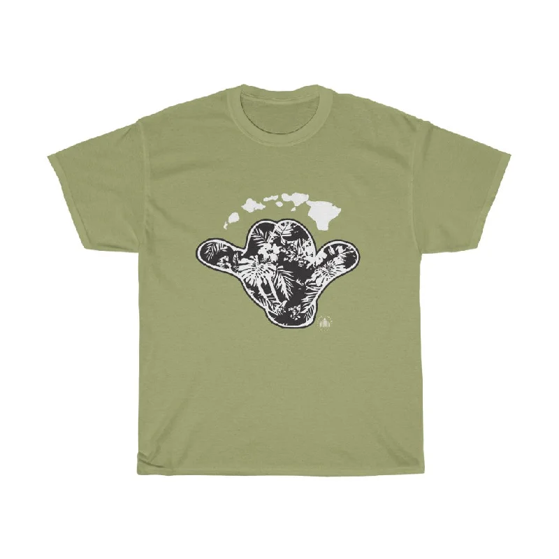 Hawaii Shaka Unisex Heavy Cotton Tee Basic T-Shirt Crew Neck Short Sleeve