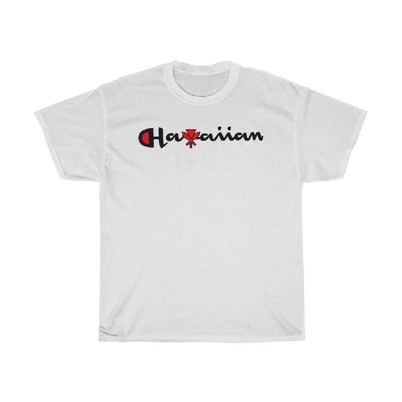 Hawaiian Kanaka Black print Tee Boxy Fit Fitted Loose
