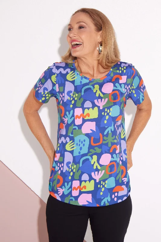 Here Comes Summer Tee - Abstraction Lace Blend Ribbed Blend Corduroy Blend