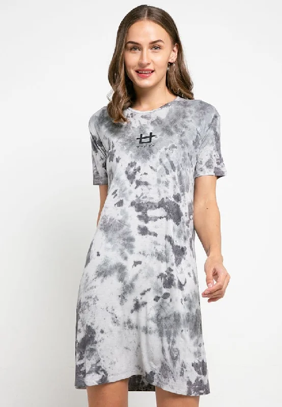 Third Day LTD27 Md Lds dress t-shirt tie dye white grey Basic T-Shirt Crew Neck Short Sleeve Third Day LTD27 Md Lds dress t-shirt tie dye white grey Basic T-Shirt Crew Neck Short Sleeve