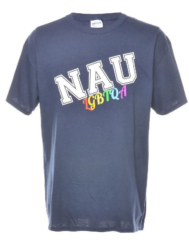 NAU Printed T-shirt - L Graphic Embroidered Appliqued