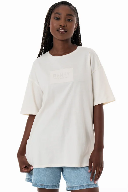 Oversized T-Shirt _ 154353 _ Off White Modern Contemporary Chic