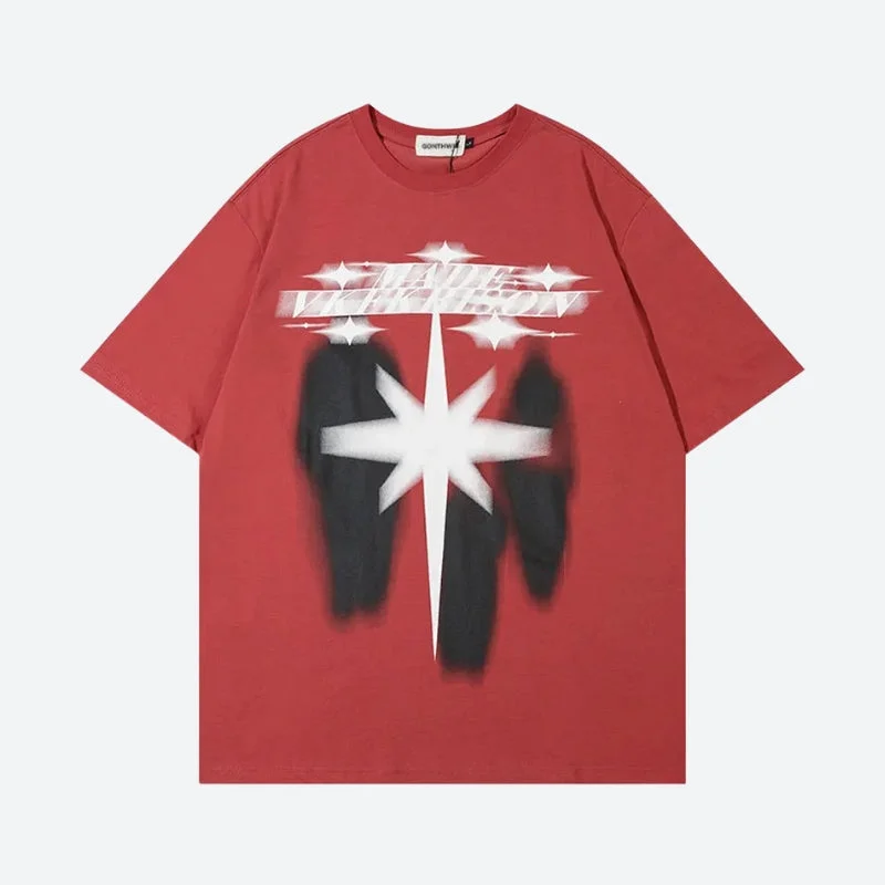 Shadows Graphic Printed Tee Rayon Velvet Corduroy