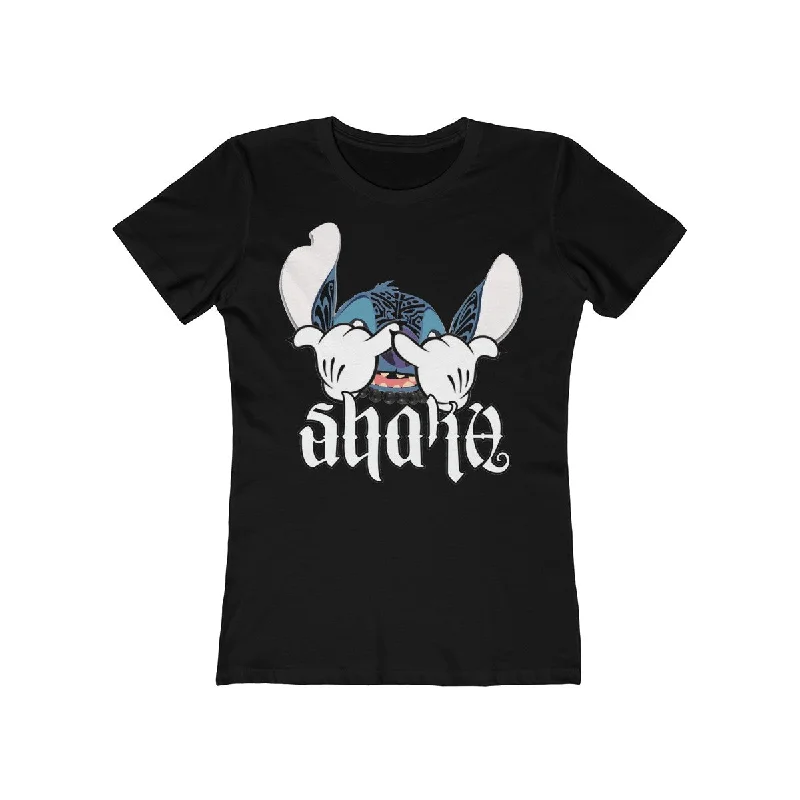 Aloha Shaka Womens Tee Graphic T-Shirt Round Neck Polyester