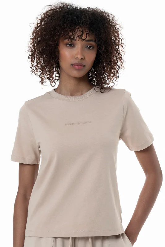 Slim Fit T-Shirt _ 154360 _ Stone Solid Print Embellished
