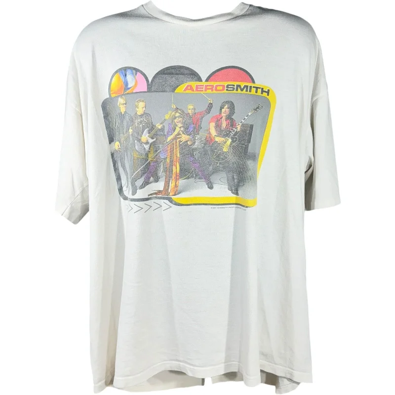 Vintage Aerosmith Just Push Play Tour Tee 2001 Handmade Hand-knitted Hand-woven