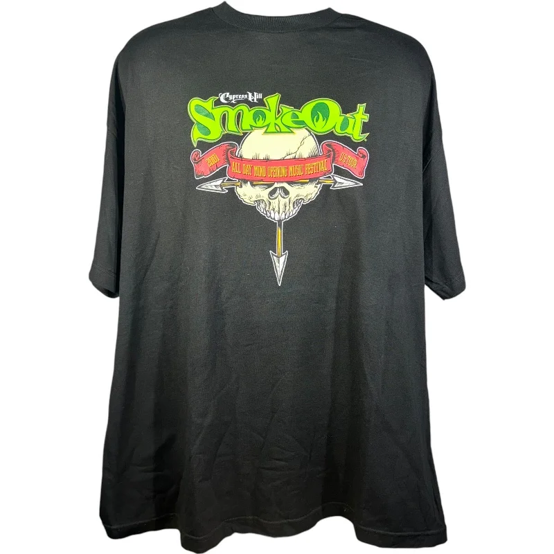 Vintage Cypress Hill " Smoke Out" Tee Print Jacquard Patchwork